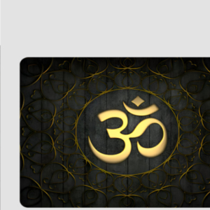 OM Square Mouse Pad – Spiritual Desk Accessory with Sacred Hindu Symbol