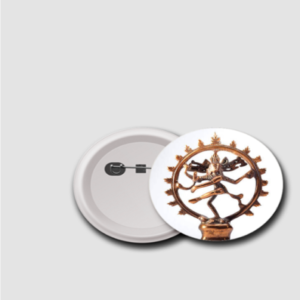 Nataraj 58mm Badge – Divine Lord Shiva Dance Pin with Sacred Artwork