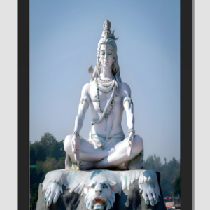 🕉️ Meditating Shiva 16x24 Framed Poster – Divine Wall Art for Peace & Spiritual Energy